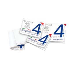 Blocco Pigna4  - 330x480mm - 4 angoli - 20fg - 200gr - ruvido - Pigna