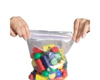 Sacchetti Zip - 25 x 35 cm - 45 micron - PE - trasparente - Viva - conf. 100 pezzi