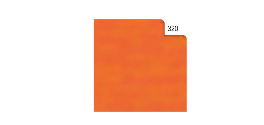 Carta velina - 50 x 70 cm - 20 gr - arancio 320 - Rex Sadoch - busta 26 fogli