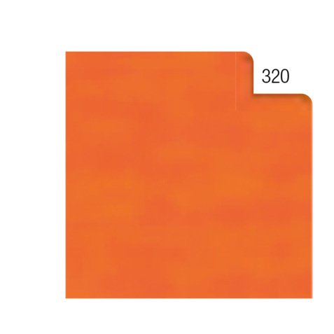 Carta velina -  50 x 70 cm - 20 gr - arancio 320 - Rex Sadoch - busta 26 pezzi