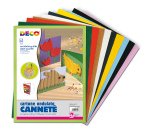 Cartoncino ondulato Cannetè 2200 - 25 x 35 cm - 230 gr - colori assortiti - DECO - conf. 10 fogli