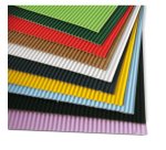 Cartoncino ondulato Cannetè 2200 - 25 x 35 cm - 230 gr - colori assortiti - DECO - conf. 10 fogli