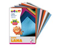 Panno lana - 20x30cm - colori assortiti - DECO - conf. 10 pezzi