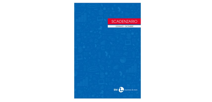 Scadenzario Gennaio/Dicembre - uso mano - 17 x 24cm - 24 fogli - BM