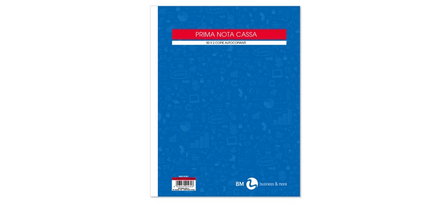 Blocco prima nota cassa - 50 fogli x 2 copie ricalcanti - 22 x 28cm - BM