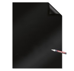 Fogli elettrostatici Magic Chart - 60 x 80 cm - nero - Legamaster - rotolo da 25 pezzi