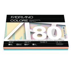 FabrianoColore  - A3 - 80 gr - mix 5 colori tenui - Fabriano - conf. 250 fogli