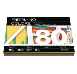 FabrianoColore - A4 - 80 gr - mix 5 colori forti - Fabriano - conf. 250 fogli