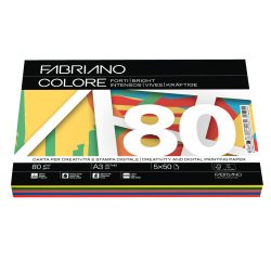 Carta Fabriano Colore - A3 - 80 gr - mix 5 colori forti - Fabriano - conf. 250 fogli