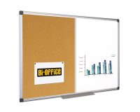 Lavagna combinata - 60 x 90 cm - bianco/ sughero - Bi-Office
