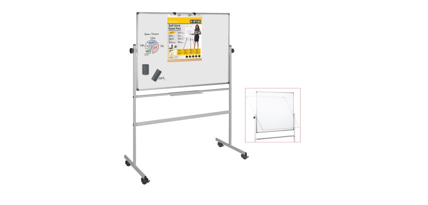 Lavagna magnetica girevole Professional - 100 x 150 cm - bianco - Bi-Office