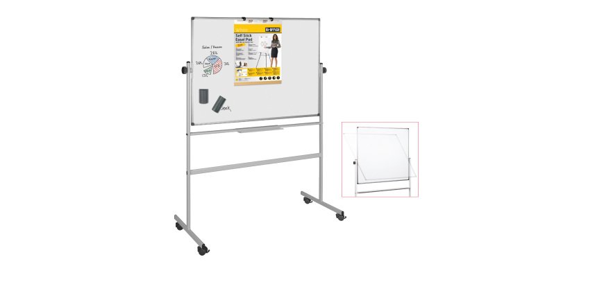 Lavagna magnetica girevole Professional - 100 x 200 cm - bianco - Bi-Office