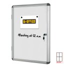Bacheca per interni - fondo bianco magnetico - 4 fogli A4 - verticale - Bi-Office