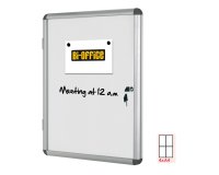 Bacheca per interni - fondo bianco magnetico - 4 fogli A4 - verticale - Bi-Office