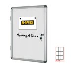 Bacheca per interni - fondo bianco magnetico - 9 fogli A4 - verticale - Bi-Office