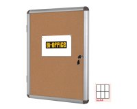 Bacheca per interni - fondo in sughero - 6 fogli A4 - orizzontale - Bi-Office