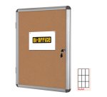 Bacheca per interni - fondo in sughero - 9 fogli A4 - verticale - Bi-Office