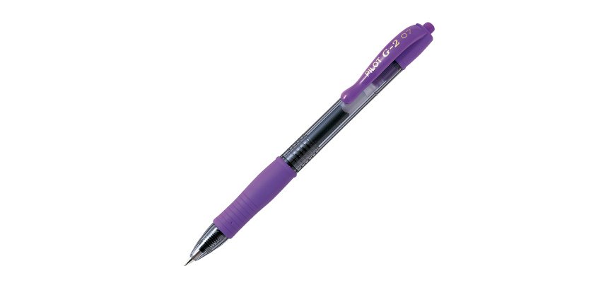 Roller gel a scatto G-2 - punta 0,7mm - viola - Pilot