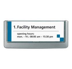 Targa per porte/pareti Click Sign - 14,9 x 5,3 cm - Durable