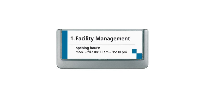 Targa per porte/pareti Click Sign - 14,9 x 5,3 cm - Durable