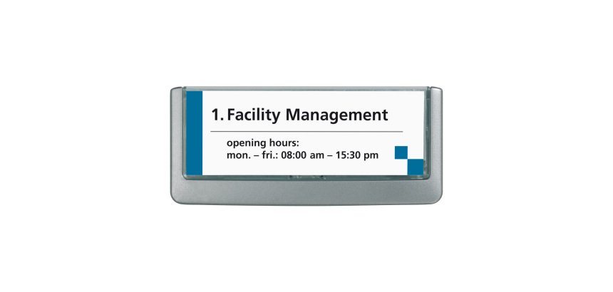 Targa per porte/pareti Click Sign - 14,9 x 5,3 cm - Durable