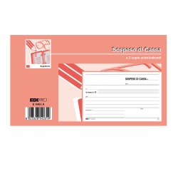 Blocco sospeso di cassa - 50 fogli 2 copie autoricalcanti - 10 x 17cm - Edipro