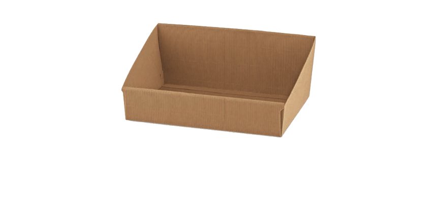 Vassoio in cartone Onda avana - 31 x 24 x 10,5cm - Scotton