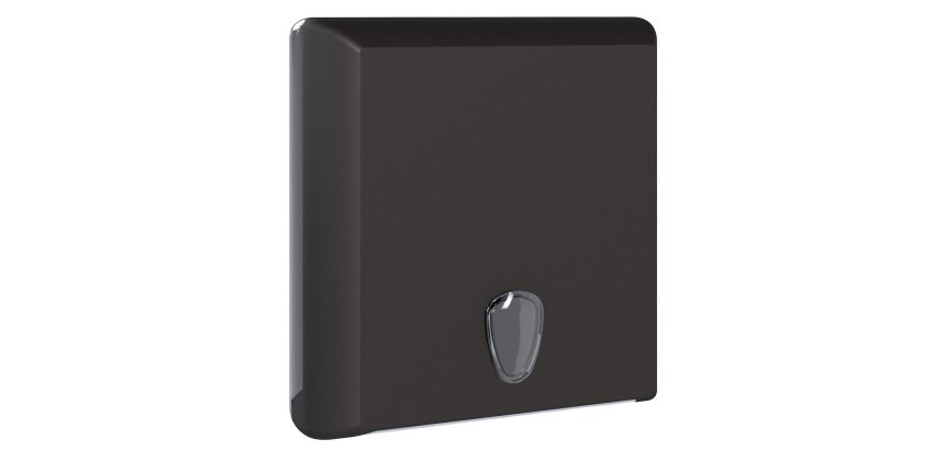 Dispenser asciugamani Ecolored piegati a Z/C - 29 x 10,5 x 30,5 cm - vesuvian black - Mar Plast
