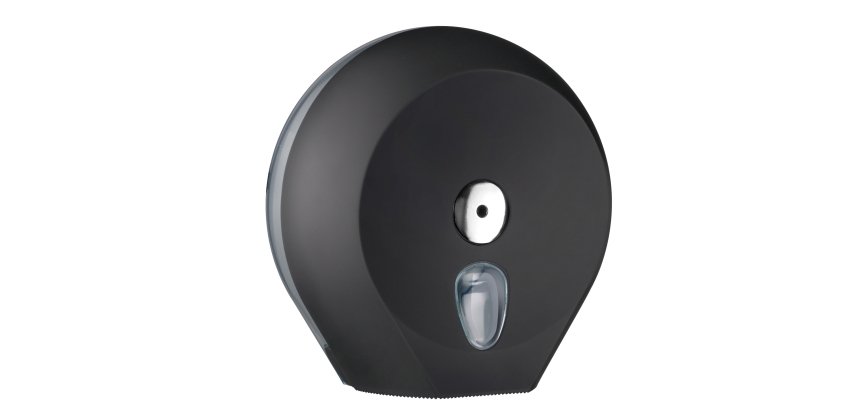 Dispenser carta igienica Ecolored rotolo Mini Jumbo - 27 x 12,8 x 27,3 cm - rotolo diametro 23 cm - vesuvian black - Mar Plast