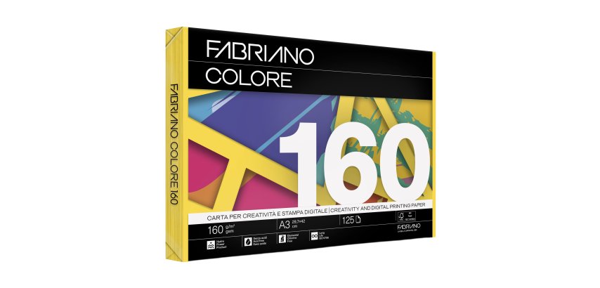 Carta Fabriano Colore - A3 - 160 gr - colori tenui cedro - Fabriano - conf. 125 fogli