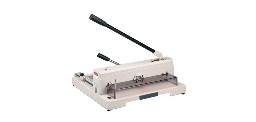 Taglierina a leva alti spessori 3943 - con blocca lama - 26,5 x 45 x 47,5 cm - 370 mm (A3) - 150 fogli - grigio - Titanium