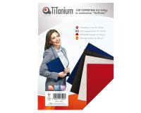 Copertine rilegatura - A3 - 250 gr - cartoncino goffrato - nero - Titanium - scatola 100 pezzi