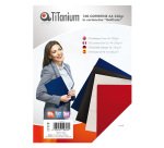 Copertine rilegatura - A4 - 230 gr - cartoncino goffrato - blu - Titanium - scatola 100 pezzi