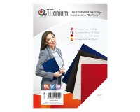Copertine rilegatura - A4 - 230 gr - cartoncino goffrato - blu - Titanium - scatola 100 pezzi