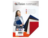 Copertine rilegatura - A4 - 250 gr - cartoncino goffrato - nero - Titanium - scatola 100 pezzi