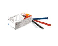 Dorsi spirale - 21 anelli - plastica - 8 mm - rosso - Titanium - scatola 100 pezzi
