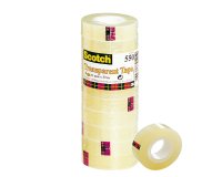 Nastro adesivo 550 - 19 mm x 33 m - PP - trasparente - Scotch - torre 8 rotoli