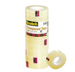 Nastro adesivo 550 - 1,9 cm x 33 m - trasparente - Scotch -  torre 8 rotoli