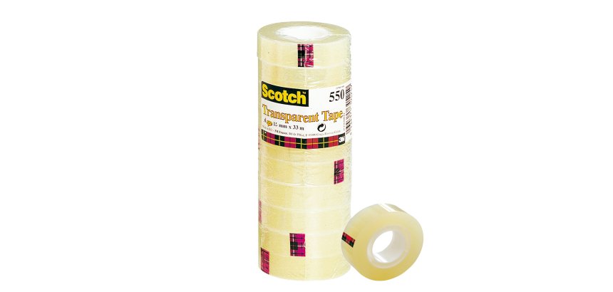 Nastro adesivo 550 - 19 mm x 33 m - PP - trasparente - Scotch - torre 8 rotoli