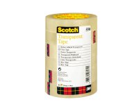 Nastro adesivo 550 - 1,9 cm x 66 m - trasparente - Scotch -  torre 8 rotoli