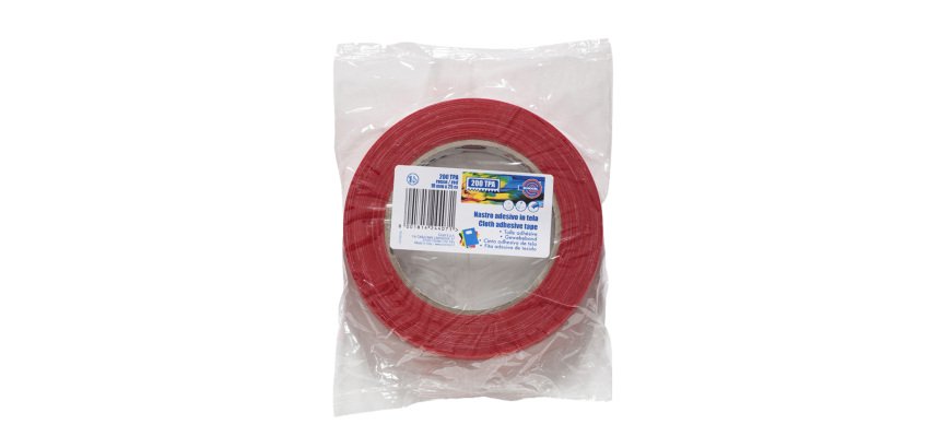 Nastro adesivo telato TPA 200 - 19 mm x 25 m - tela plastificata - rosso - Eurocel