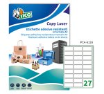 TICO Etichette adesive trasparenti lucide 61x28mm, 27 etichette per foglio, adesivo permanente, laser / offset / serigrafica / tipografica, 100 fogli