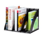 Portariviste modulare - 6 divisori regolabili - 30 x 22 x 22 cm - nero - Cep