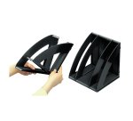 Portariviste modulare - 6 divisori regolabili - 30 x 22 x 22 cm - nero - Cep