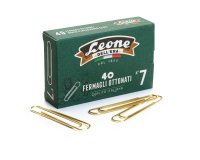 Fermagli ottonati supergiganti - n. 7 - 7,5 cm - oro - Leone - conf. 40 pezzi