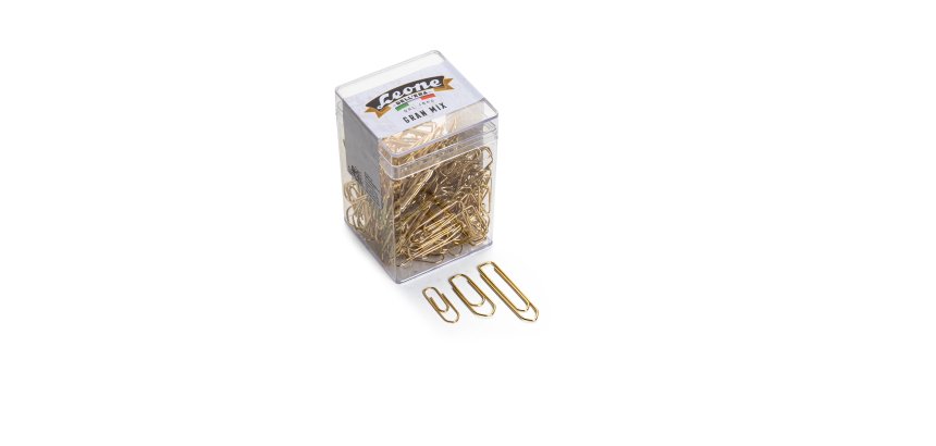 Fermagli ottonati - 125 gr - misure assortite - Leone