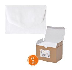 Scatola 100 buste bianche - Bristol - bianco - 90 x 140 mm - Rex Sadoch
