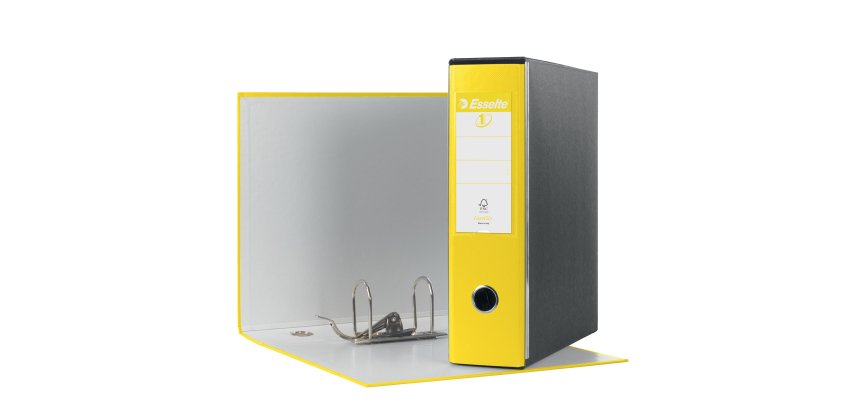 Registratore Eurofile G53 - dorso 8 cm - commerciale 23 x 30 cm - giallo vivida - Esselte