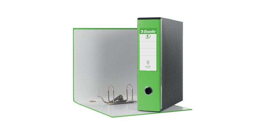 Registratore Eurofile G53 - dorso 8 cm - commerciale 23 x 30 cm - verde vivida - Esselte