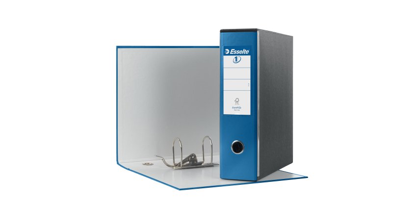 Registratore Eurofile G53 - dorso 8 cm - commerciale 23 x 30 cm - blu metallizzato - Esselte